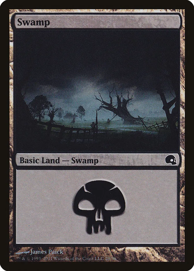 2011 Premium Deck Series: Graveborn Swamp common #28 common card image