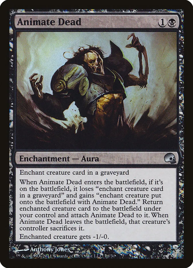 2011 Premium Deck Series: Graveborn Animate Dead uncommon #16 uncommon card image