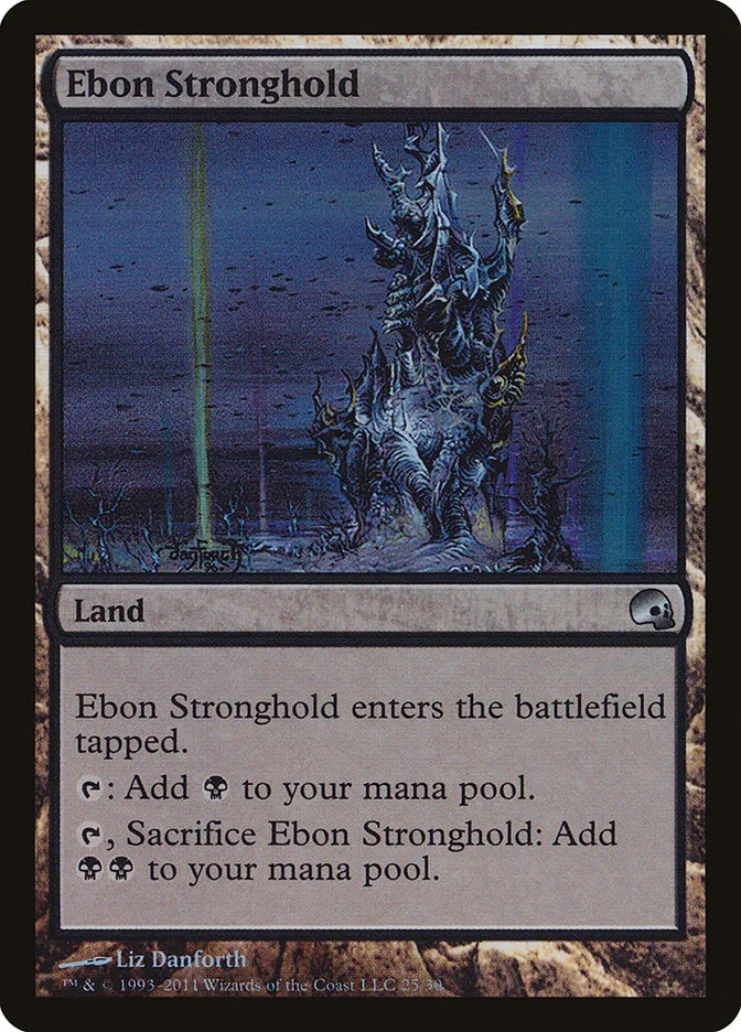 2011 Premium Deck Series: Graveborn Ebon Stronghold uncommon #25 uncommon card image