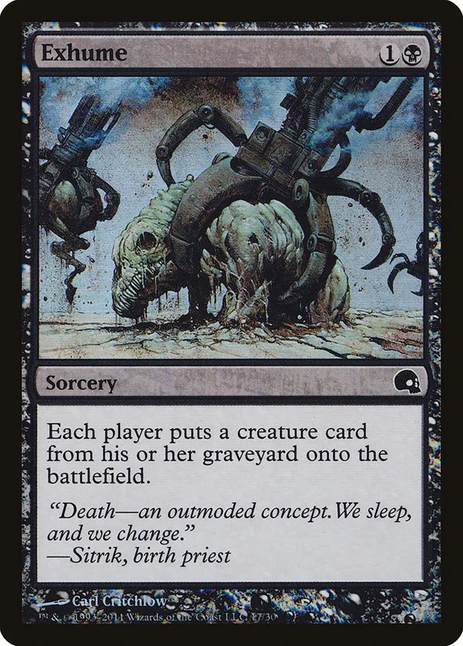 2011 Premium Deck Series: Graveborn Exhume common #17 common card image