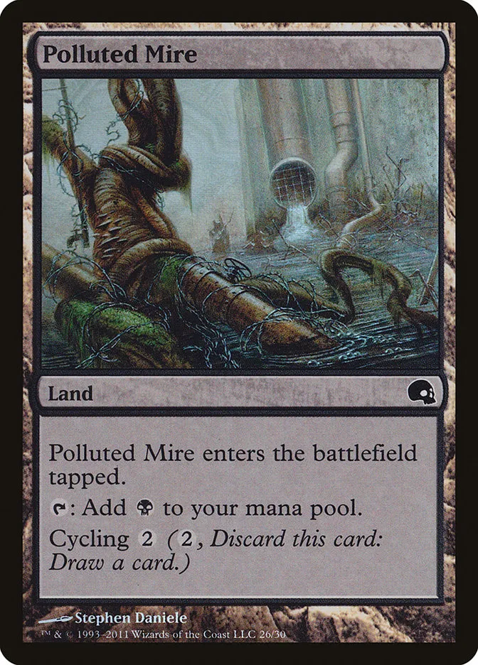 2011 Premium Deck Series: Graveborn Polluted Mire common #26 common card image