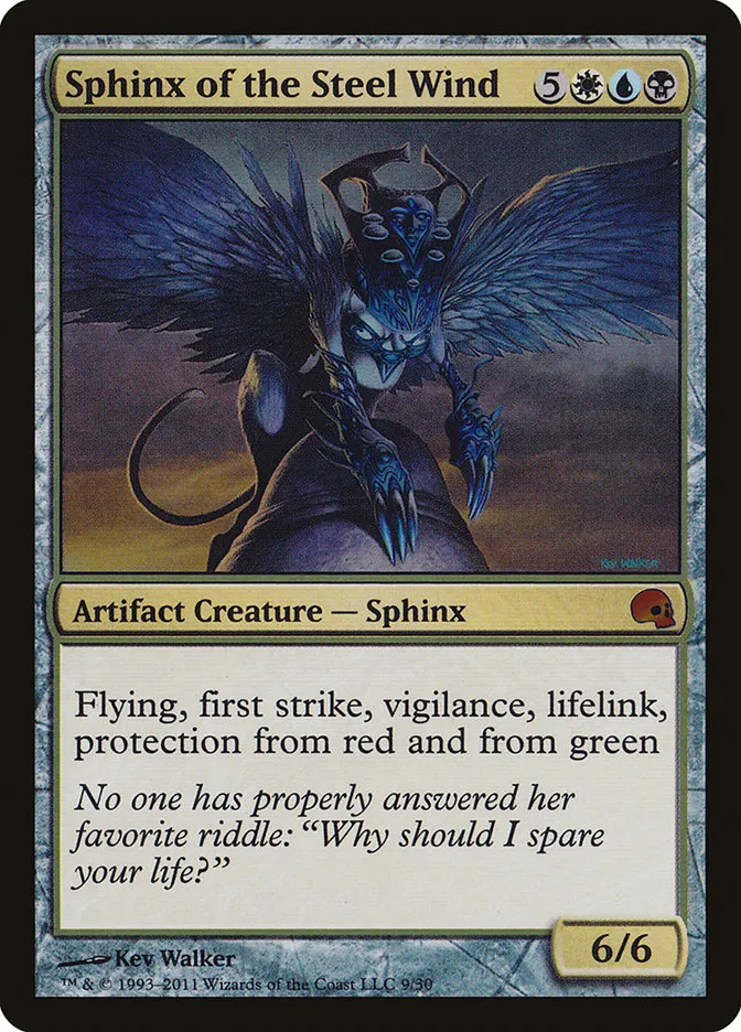 2011 Premium Deck Series: Graveborn Sphinx of the Steel Wind mythic #9 mythic card image