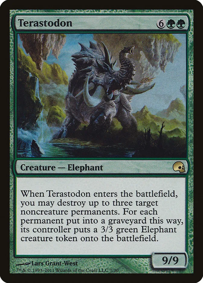 2011 Premium Deck Series: Graveborn Terastodon rare #7 rare card image