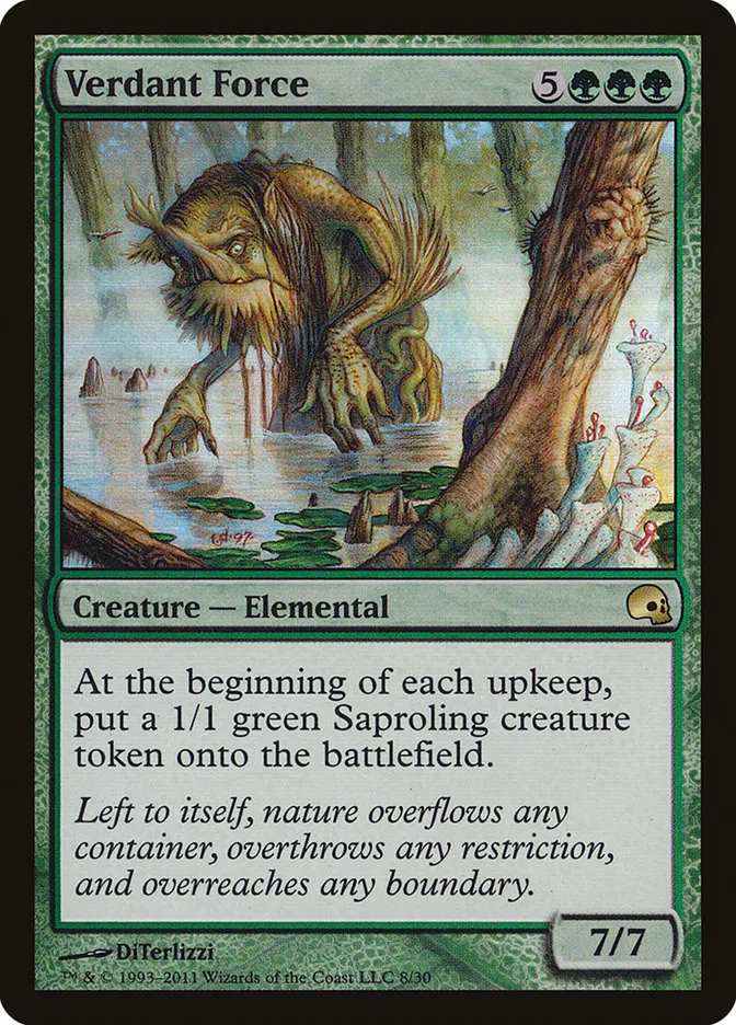 2011 Premium Deck Series: Graveborn Verdant Force rare #8 rare card image