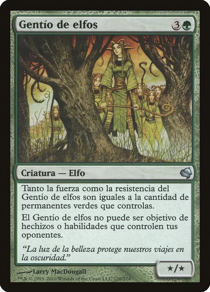 2011 Salvat 2011 Drove of Elves #128 uncommon card image