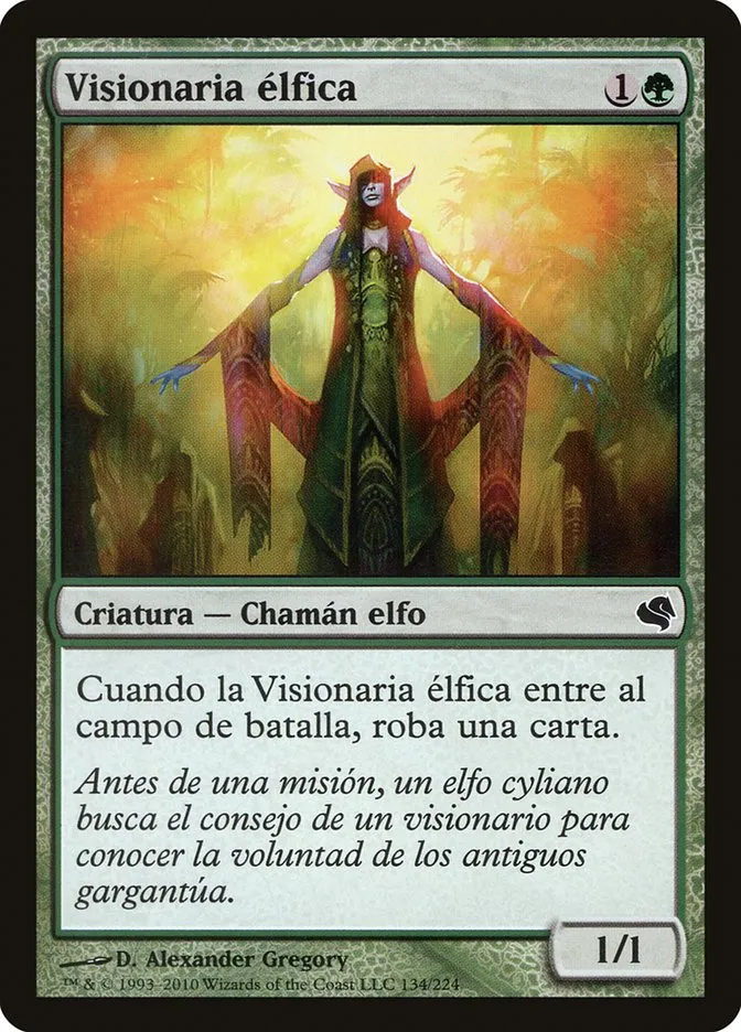 2011 Salvat 2011 Elvish Visionary #134 common card image