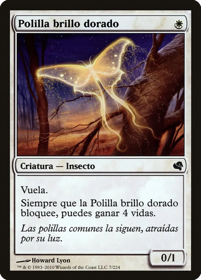 2011 Salvat 2011 Goldenglow Moth common #7 common card image