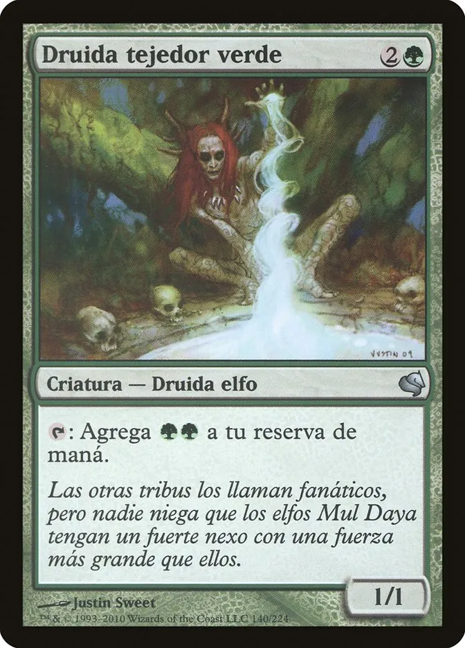 2011 Salvat 2011 Greenweaver Druid #140 uncommon card image