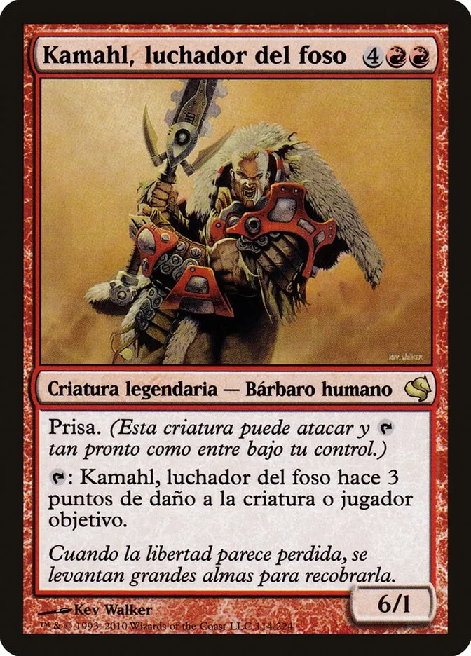 2011 Salvat 2011 Kamahl, Pit Fighter #114 rare card image
