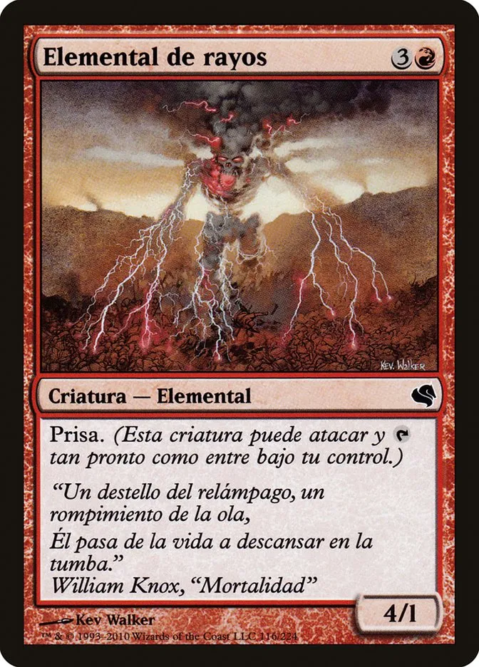 2011 Salvat 2011 Lightning Elemental common #116 common card image