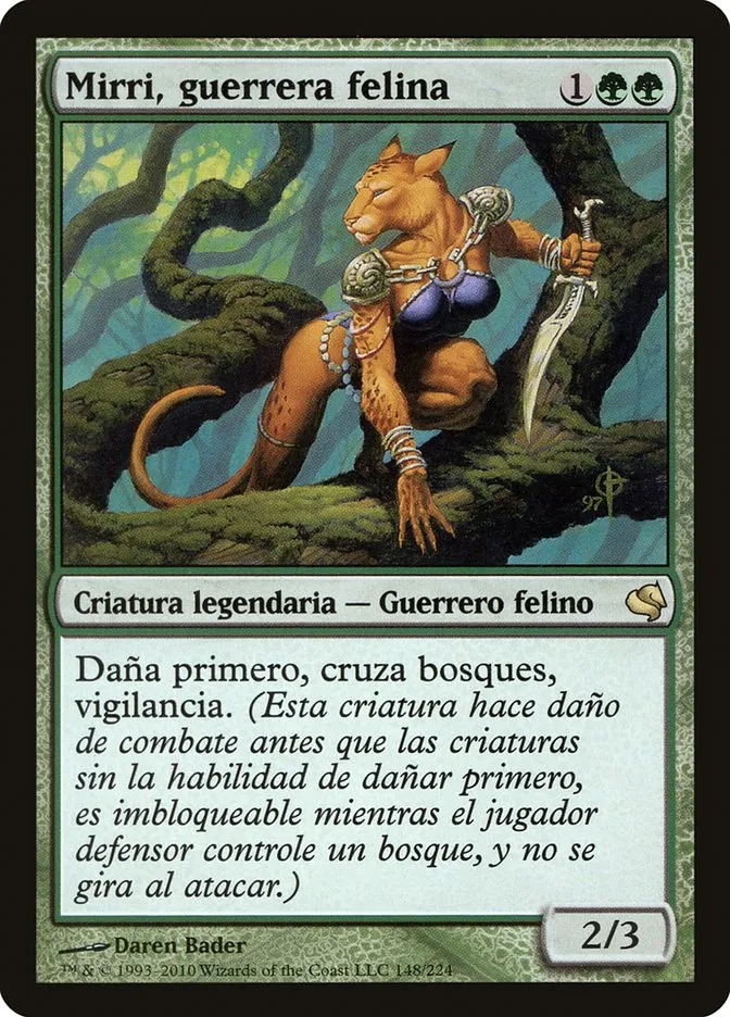 2011 Salvat 2011 Mirri, Cat Warrior #148 rare card image