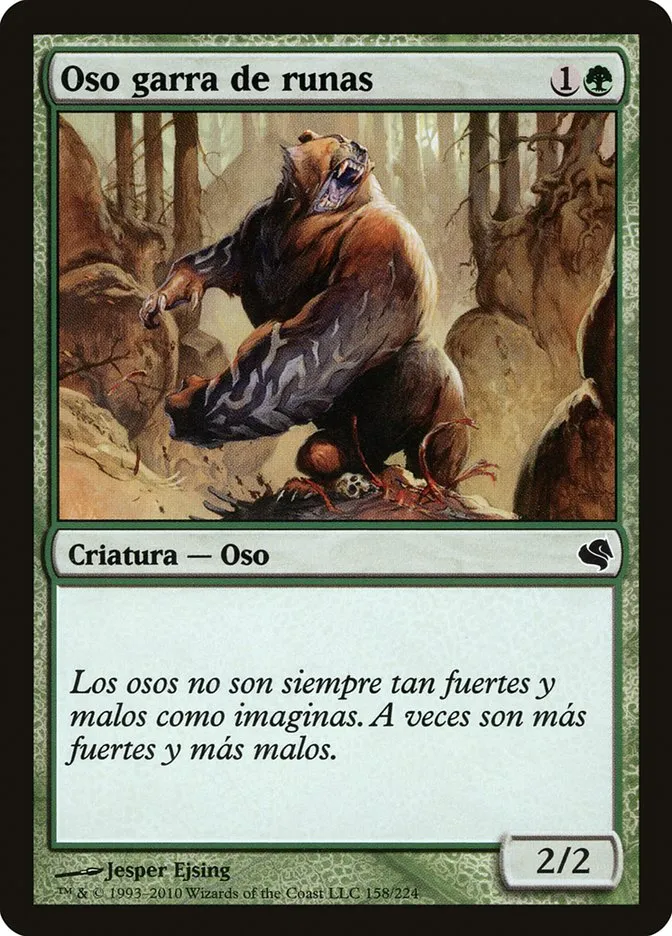 2011 Salvat 2011 Runeclaw Bear common #158 common card image