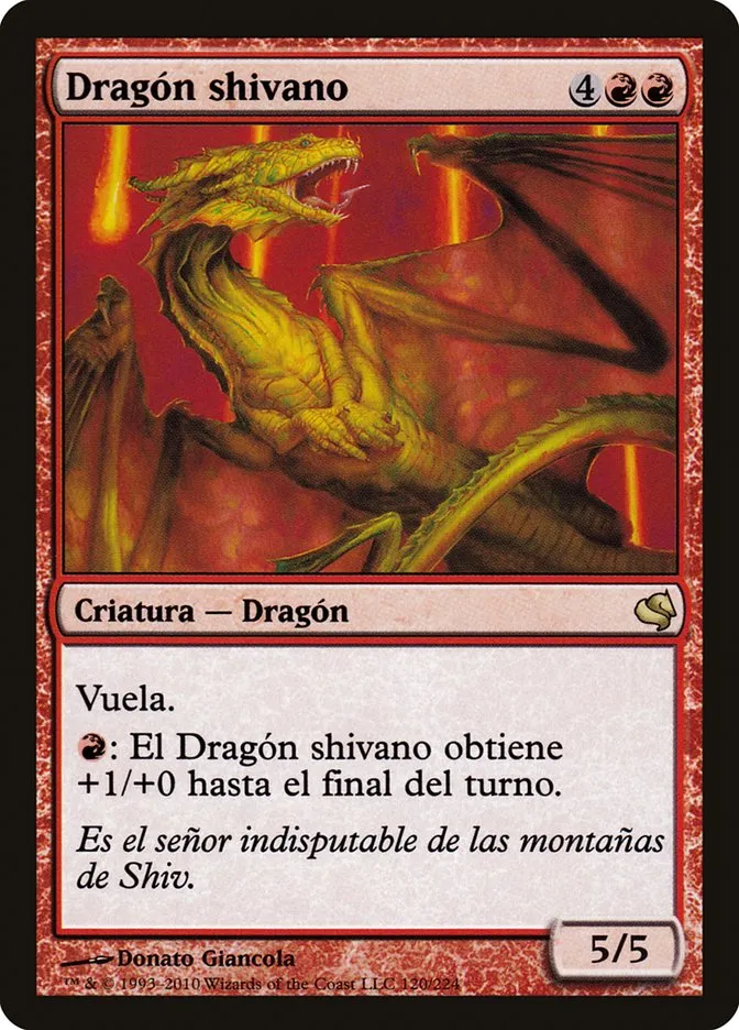 2011 Salvat 2011 Shivan Dragon #120 rare card image