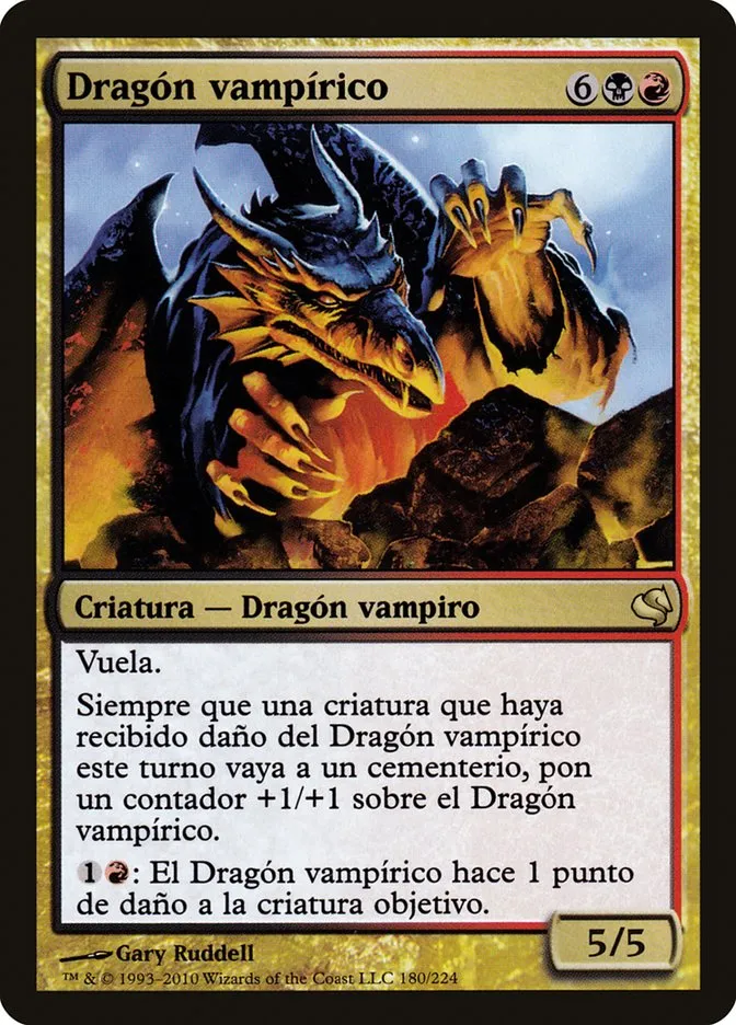 2011 Salvat 2011 Vampiric Dragon #180 rare card image