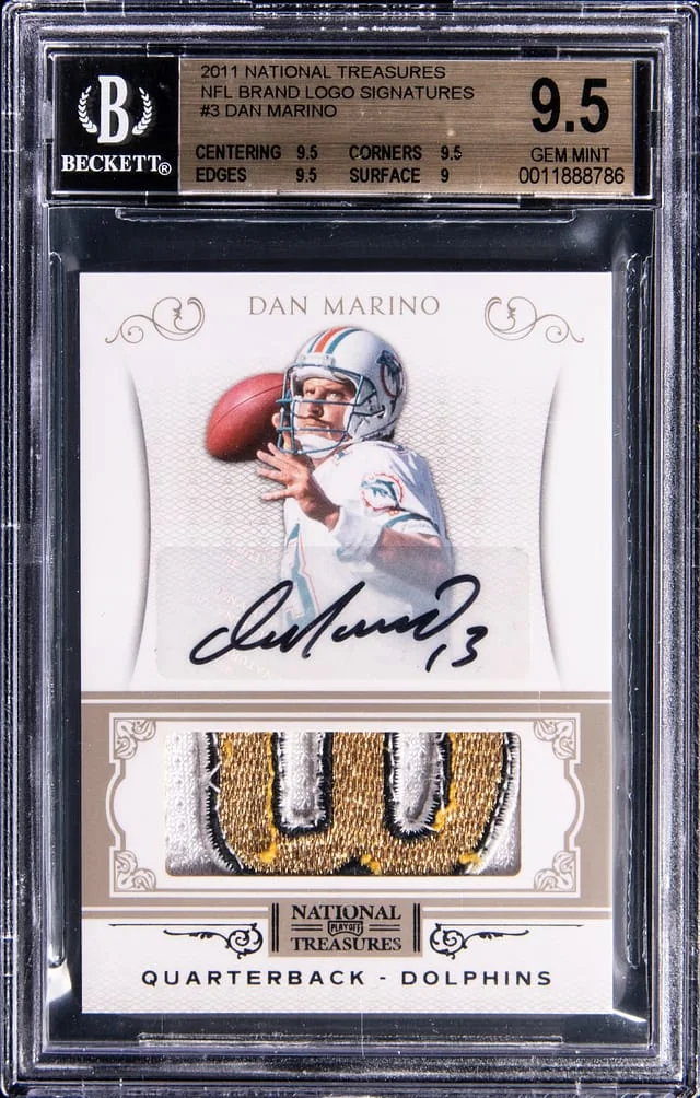 2011 National Treasures Dan Marino NFL Brand Logo Signatures #3 card image
