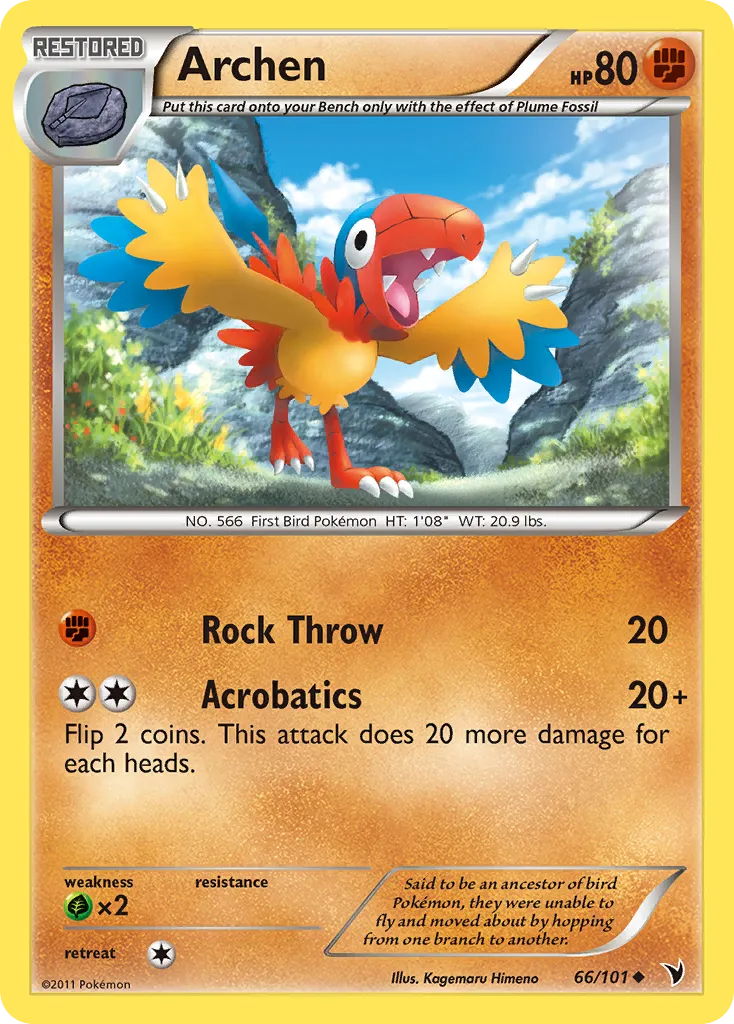 2011 Noble Victories Archen Uncommon #066/101 Uncommon card image