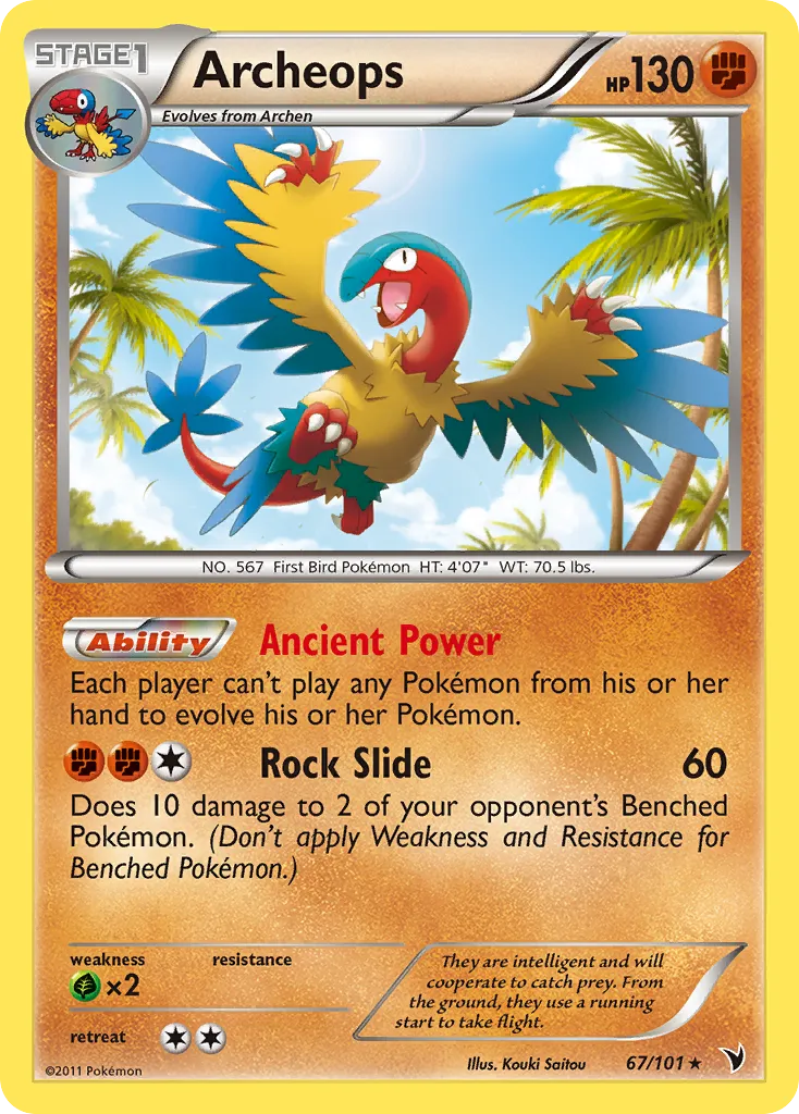2011 Noble Victories Archeops Rare #067/101 Rare card image
