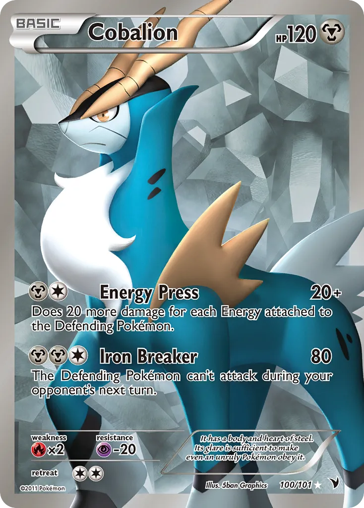 2011 Noble Victories Cobalion #100/101 Rare Ultra card image