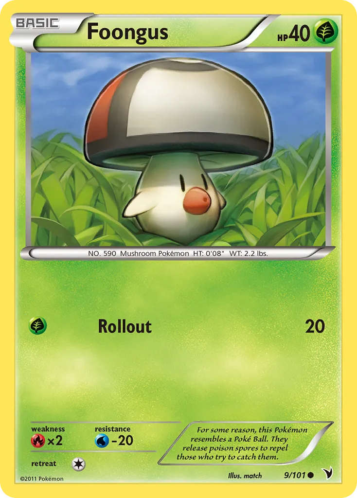 2011 Noble Victories Foongus Common #009/101 Common card image