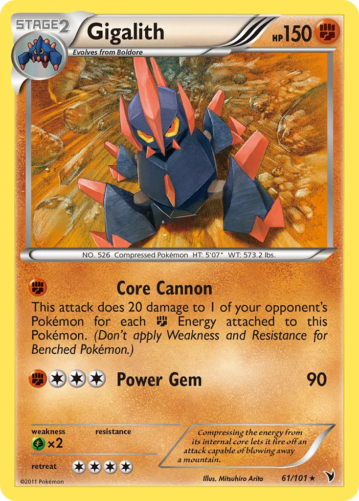 2011 Noble Victories Gigalith Rare #061/101 Rare card image