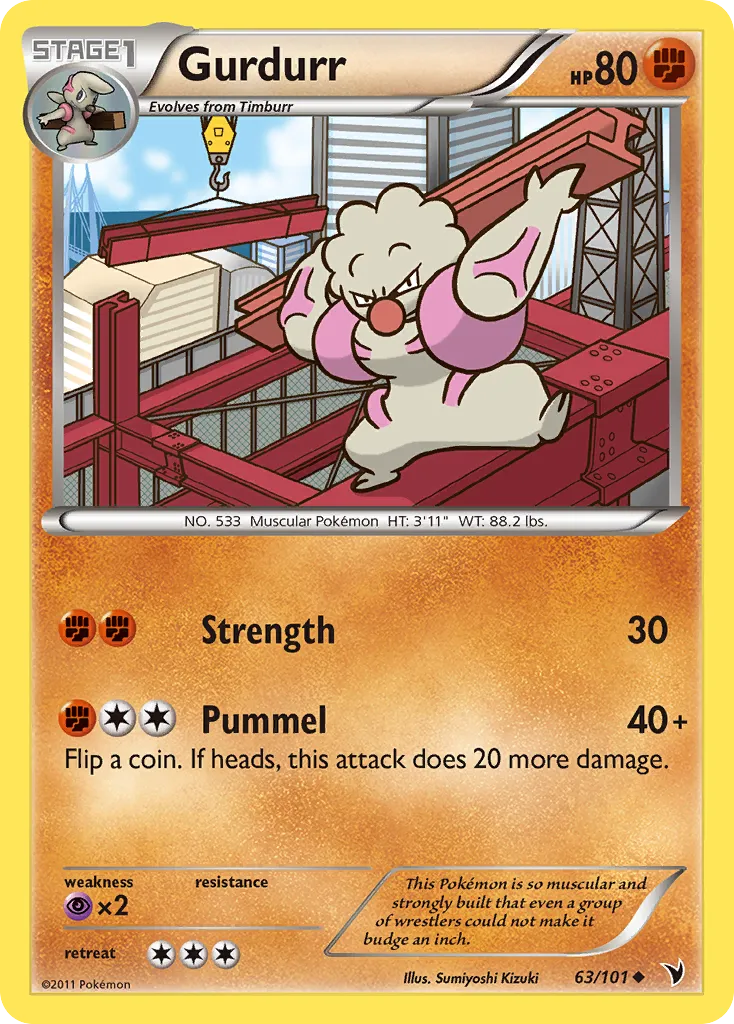 2011 Noble Victories Gurdurr Uncommon #063/101 Uncommon card image