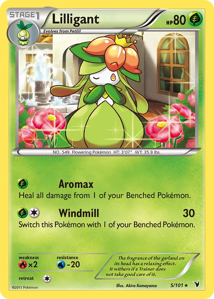 2011 Noble Victories Lilligant Rare #005/101 Rare card image