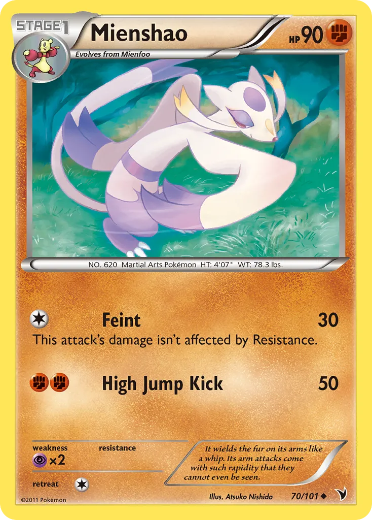 2011 Noble Victories Mienshao Uncommon #070/101 Uncommon card image