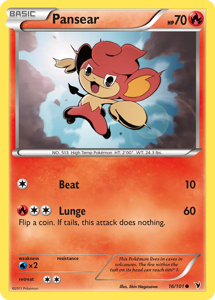 2011 Noble Victories Pansear Common #016/101 Common card image