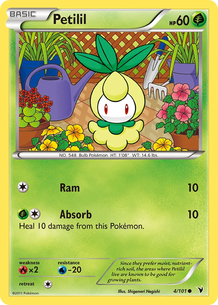 2011 Noble Victories Petilil Common #004/101 Common card image