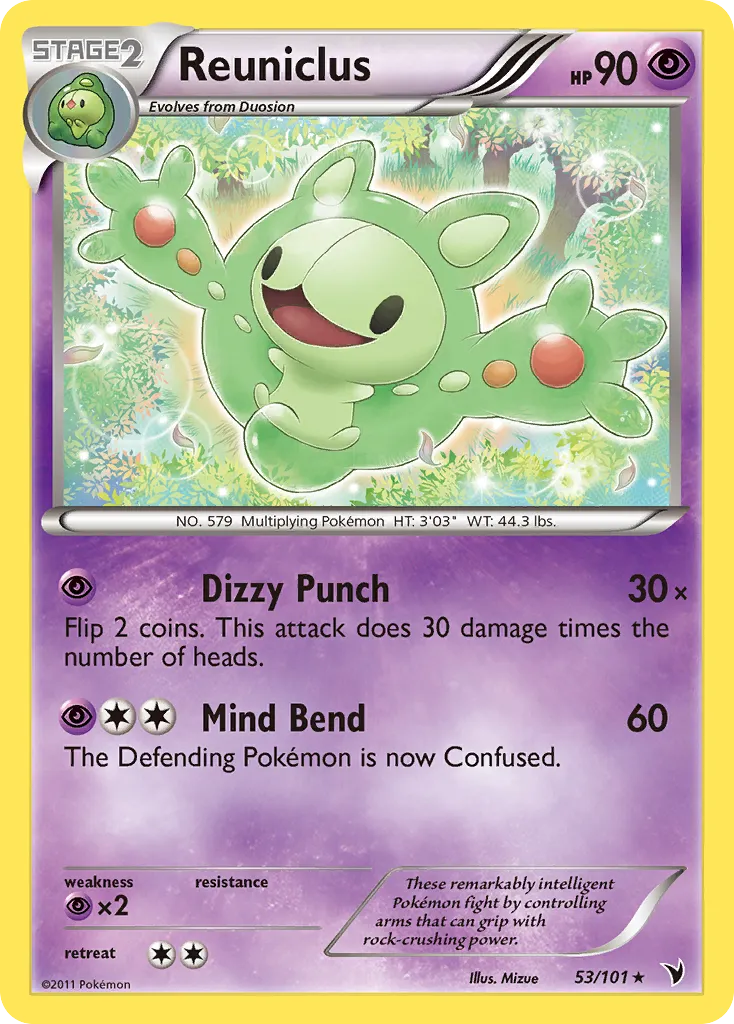 2011 Noble Victories Reuniclus #053/101 Rare card image