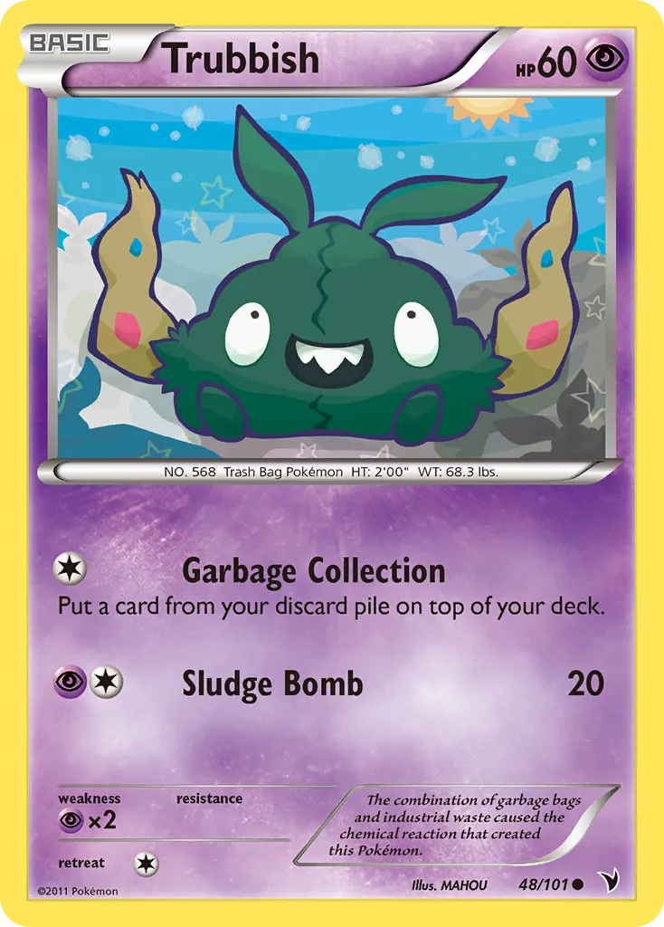 2011 Noble Victories Trubbish Common #048/101 Common card image