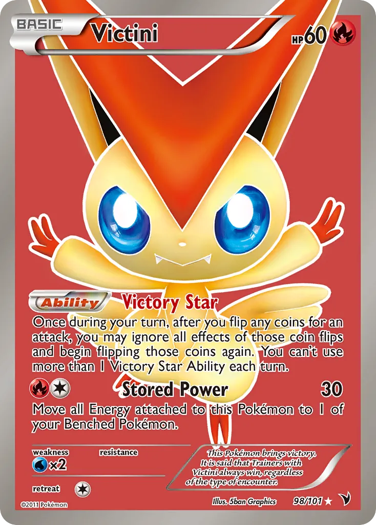 2011 Noble Victories Victini #043/101 Rare card image