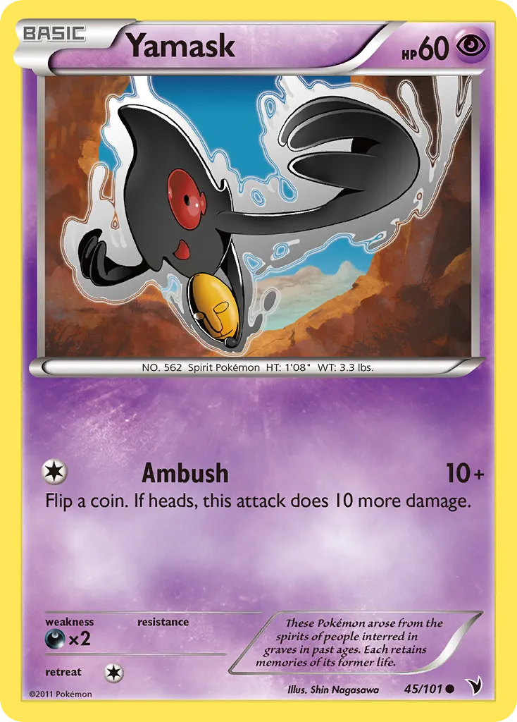 2011 Noble Victories Yamask #045/101 Common card image