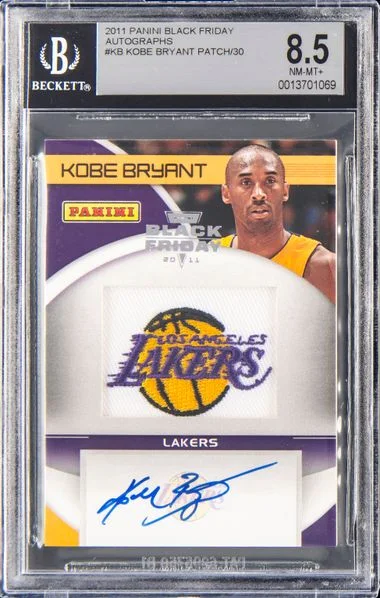 2011 Panini Black Kobe Bryant Friday Patch Autographs #KB card image