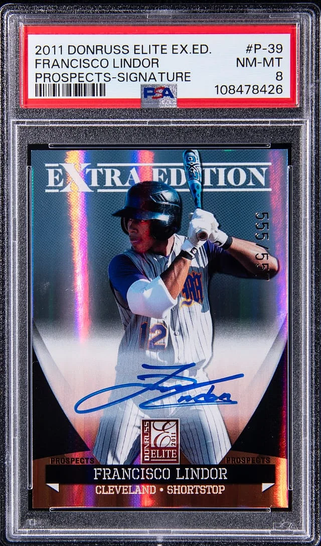 2011 Panini Elite Extra Edition Francisco Lindor Prospect Signatures #P-39 card image