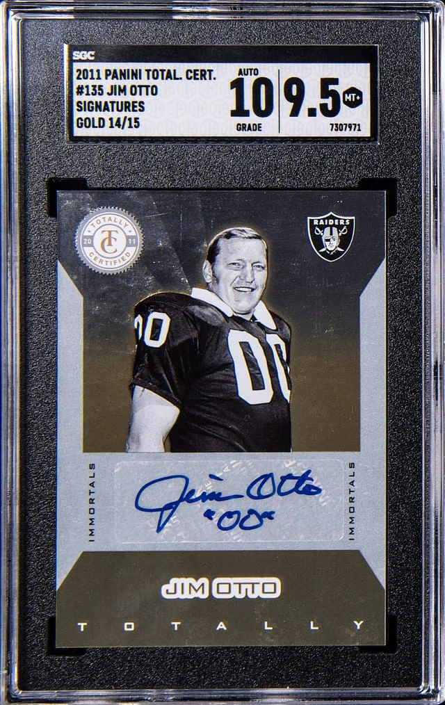 2011 Panini Jim Otto Totally Certified Gold Signatures #135 card image
