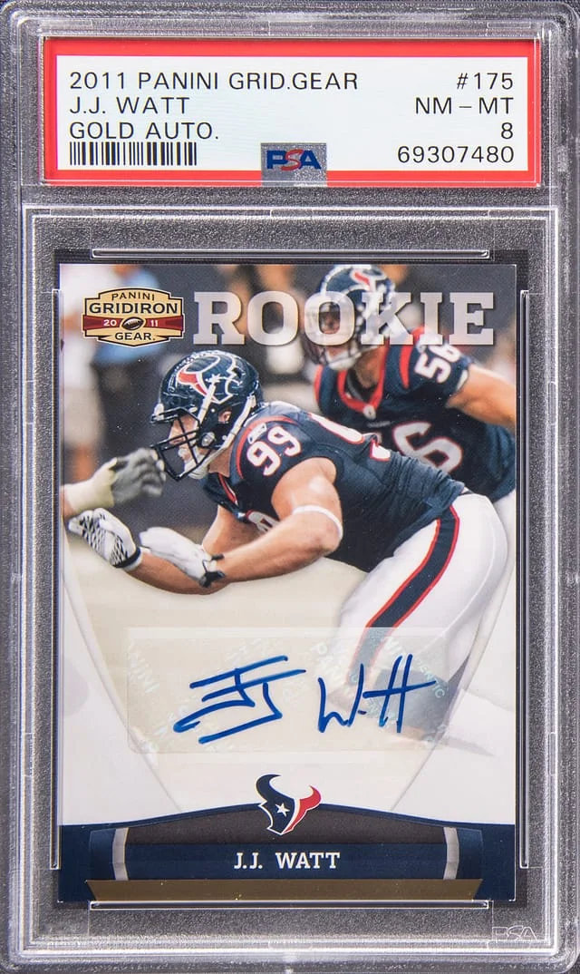 2011 Panini J.J. Watt Gridiron Gear Gold Autograph #175 card image
