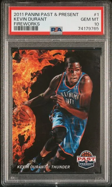 2011 Panini Kevin Durant Past And Present Fireworks #1 card image