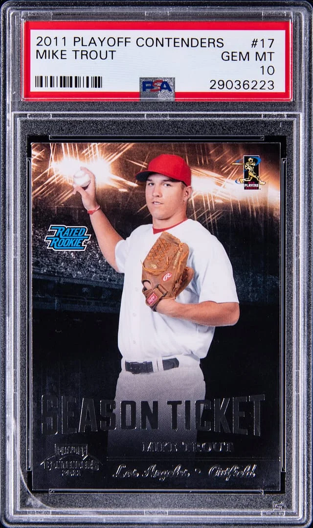 2011 Panini Playoff Mike Trout Contenders #17 card image