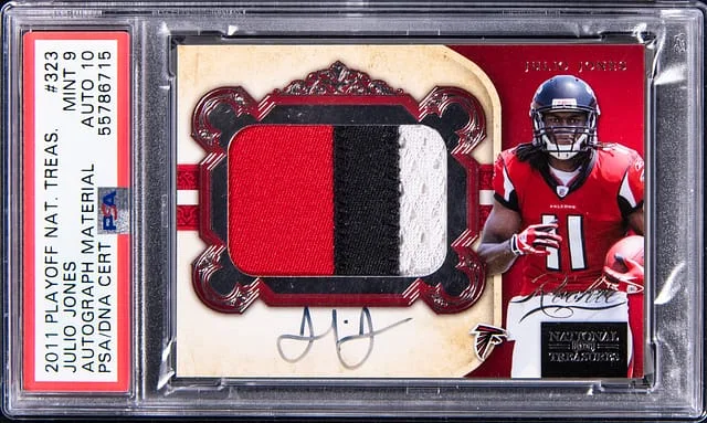 2011 Playoff Julio Jones National Treasures Autograph Material #323 card image