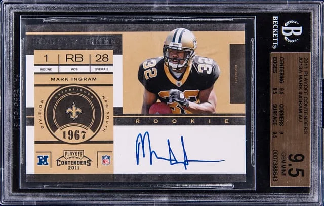 2011 Playoff Mark Ingram Contenders Autograph #213A card image