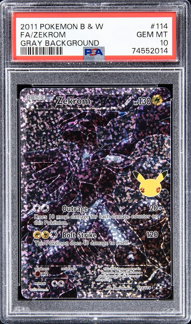 2011 Pokemon B & W Full Art Gray Background Zekrom #114 card image