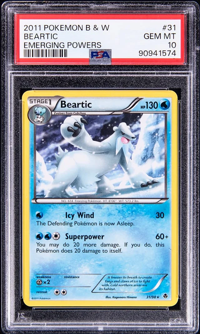 2011 Pokemon Black and White Emerging Powers Beartic #31 card image