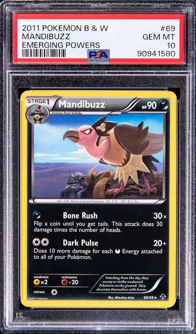 2011 Pokemon Black and White Emerging Powers Mandibuzz #69 card image