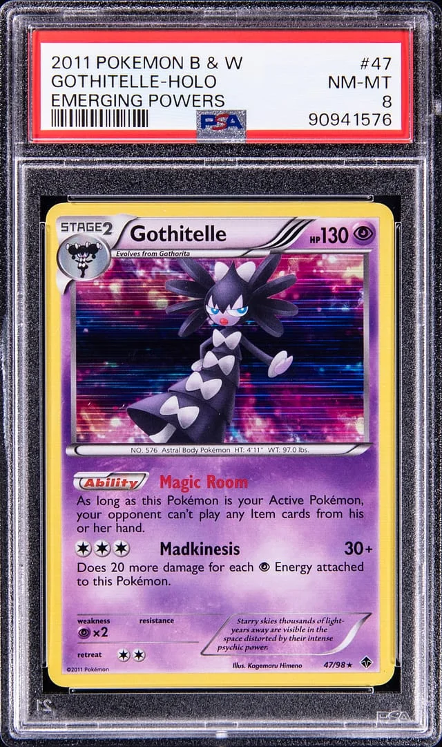 2011 Pokemon Black and White Emerging Powers Rare Holofoil Gothitelle #47 card image