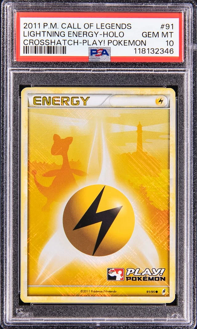2011 Pokemon Call of Legends Crosshatch-Play! Pokemon Lightning Energy-Holo #91 card image