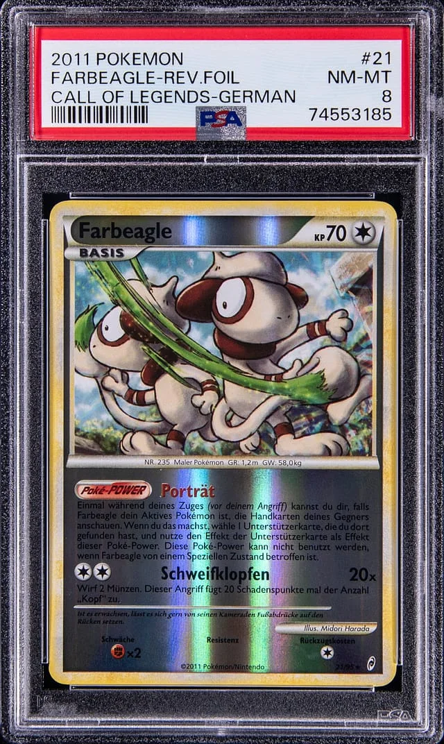 2011 Pokemon Call of Legends German Reverse Foil Farbeagle #21 card image