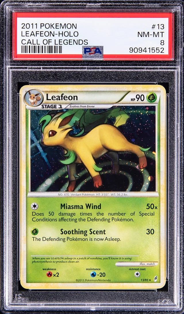2011 Pokemon Call Of Legends Rare Holofoil Leafeon #13 card image