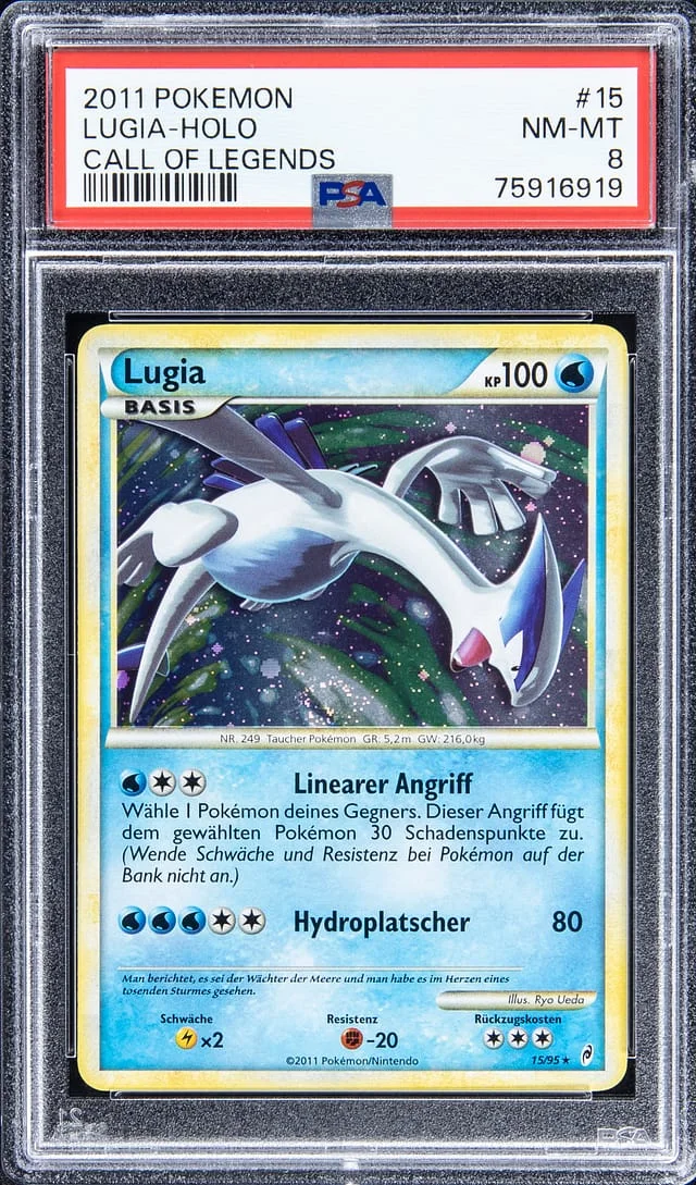 2011 Pokemon Call of Legends Rare Holofoil Lugia #15 card image