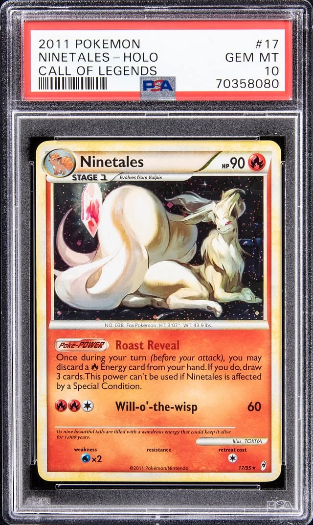 2011 Pokemon Call of Legends Rare Holofoil Ninetales #17 card image